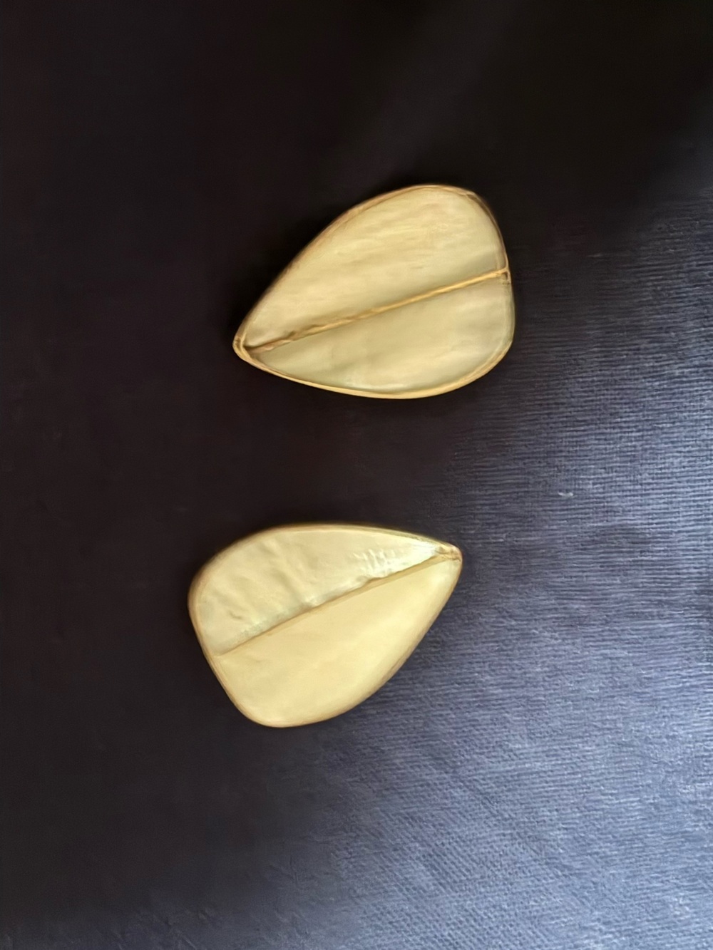 Vintage mother of pearl clip on earrings